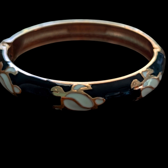 Jiu Long Xing Cloisonne Hinged Bracelet - Picture 2 of 4